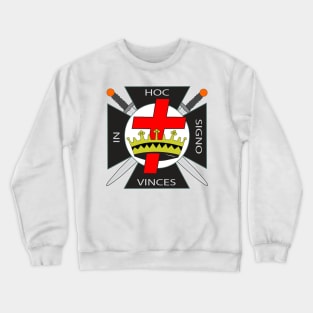 Freemasons Masonic York Rite In Hoc Signo Vinces in red and Black Crewneck Sweatshirt